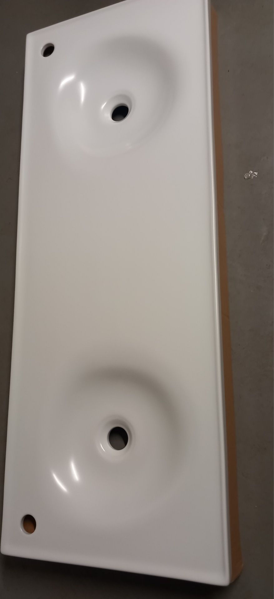 Umywalka meblowa podwójna Kentia 120 cm biała