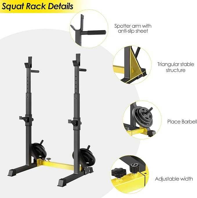 LIFERUN Stojak Na Hantle Squat Rack Regulowany Siłownia OHP Porządny