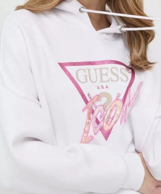 Bluza Guess Icon z koralikami XS/S obniżka ceny