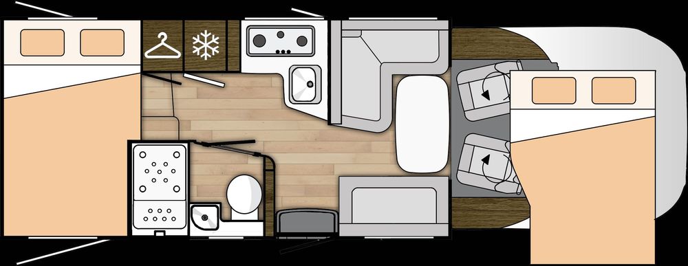 Wynajem Kampera 442 Rok 2023, komfortowy, bogato wyposażony, Łódź