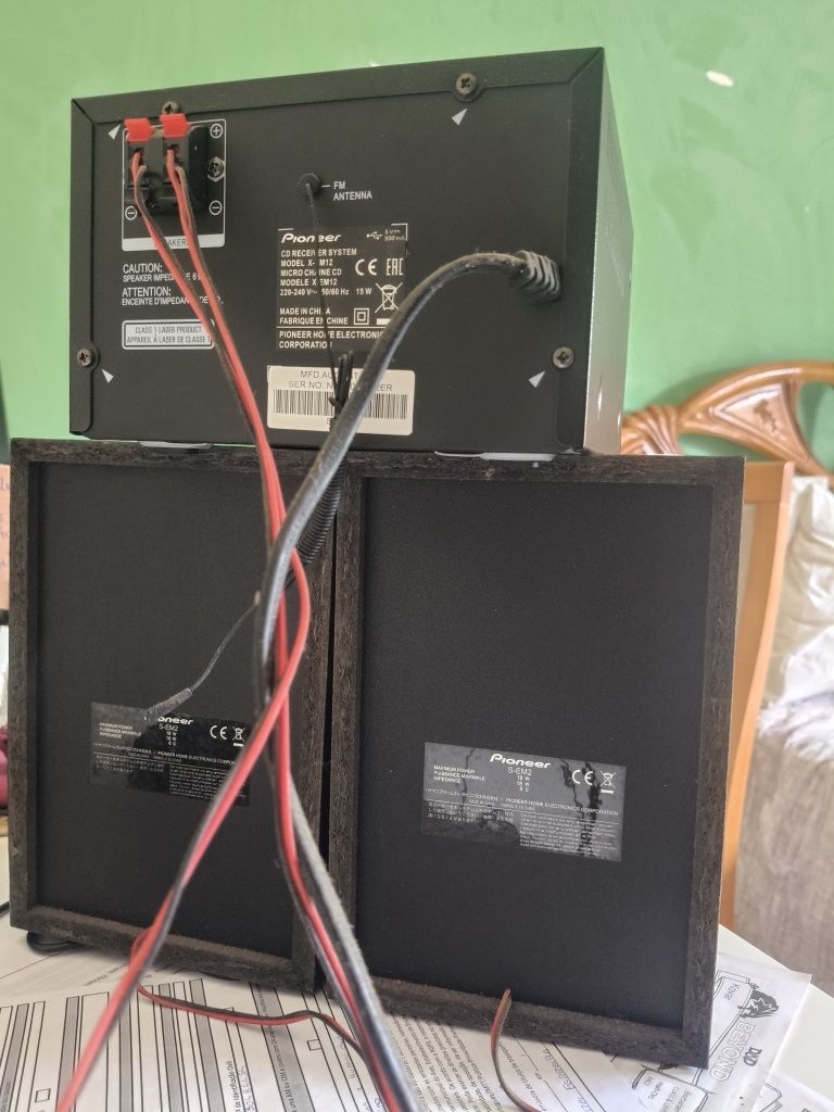 Micro System Pioneer X-EM12 com colunas e comando – Excelente estado