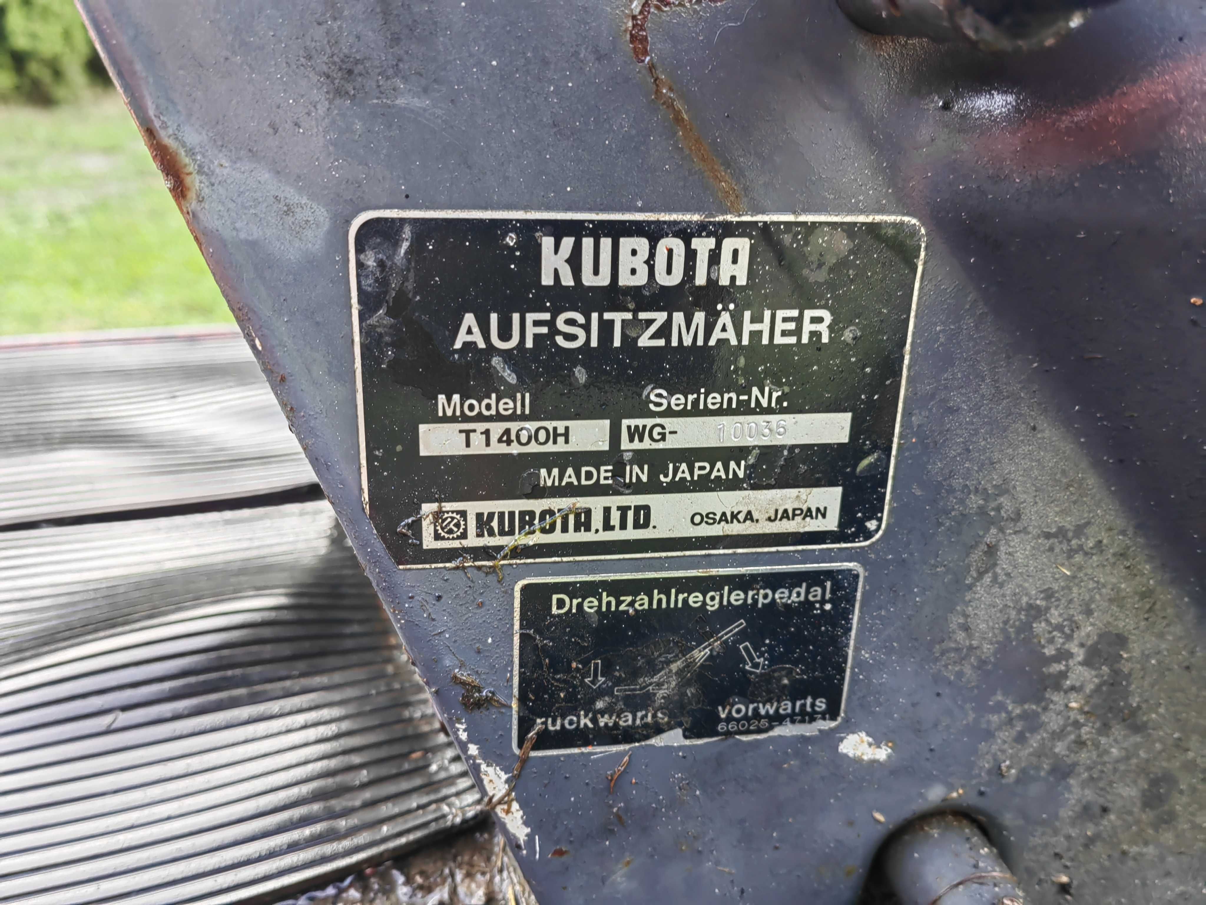 Kosiarka traktorek Kubota T1400