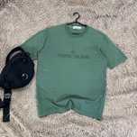 Крутая оригинальная футболка от Stone Island камо зеленая