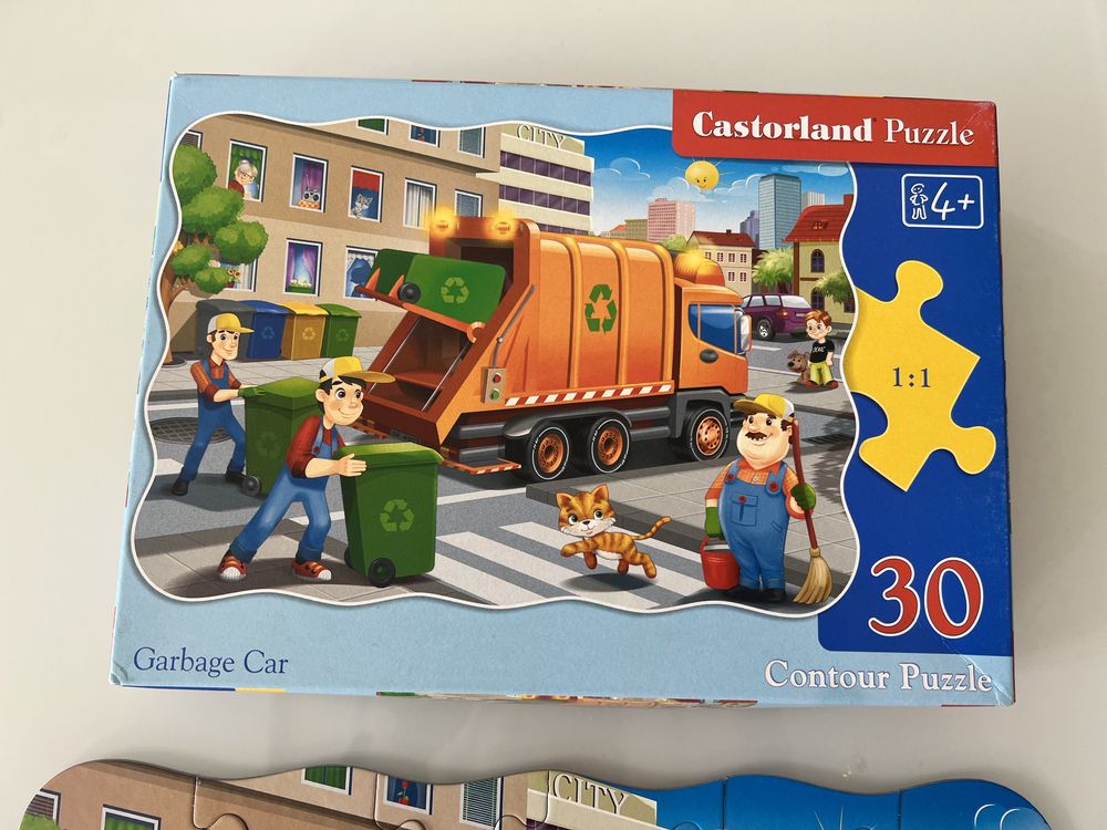Puzzle śmieciarka samochód auto wiek 4+