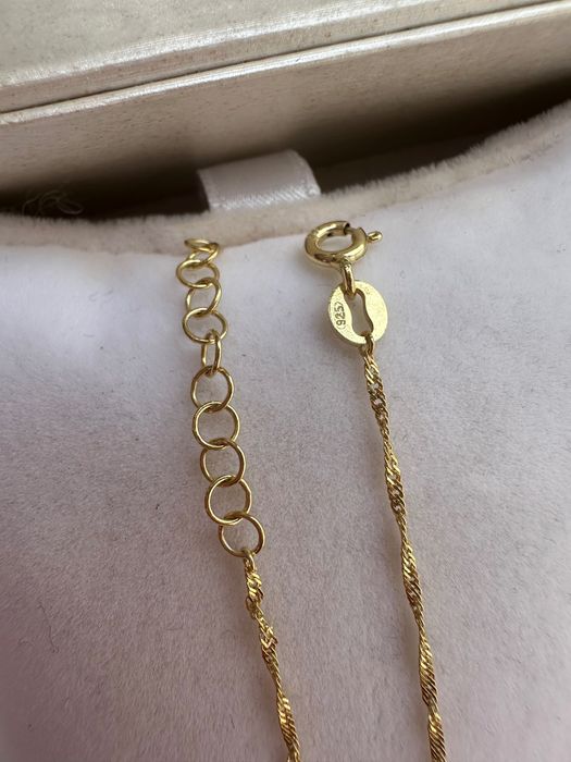 Naszyjnik z sercem złotym dmuchane serduszko pozłacany srebro 925 nowy