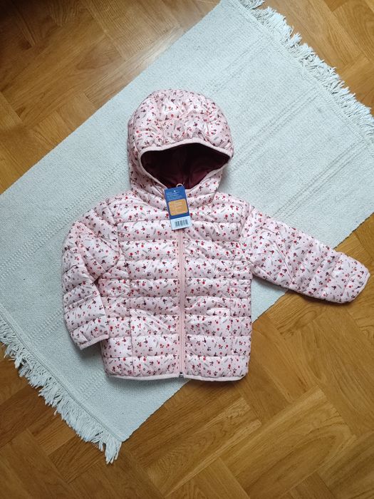 Nowa kurtka dziewczęca różowa z kapturem 92
