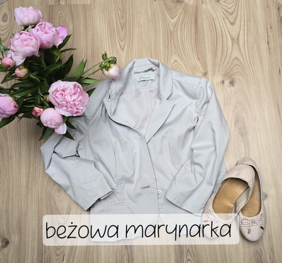 beżowa marynarka Reserved