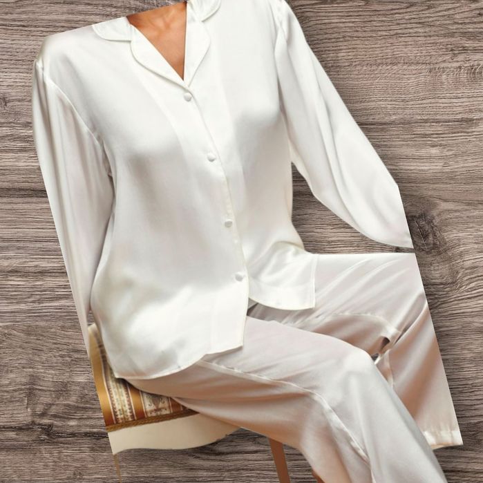 Lady Avenue Basic piżama ,100%silk. R s