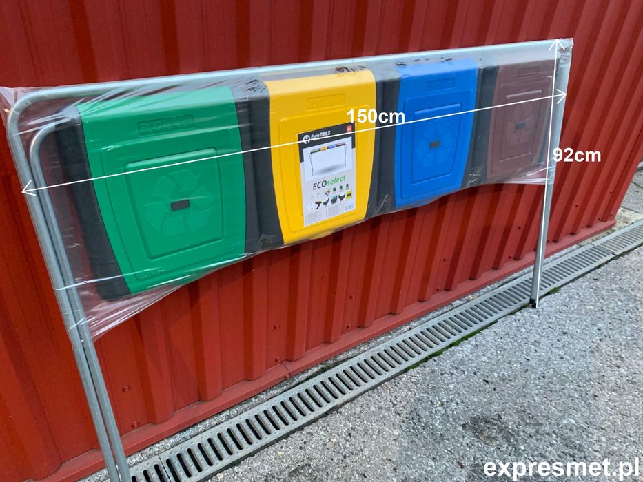 Stabilny Stojak na worki na śmieci Grube rurki!