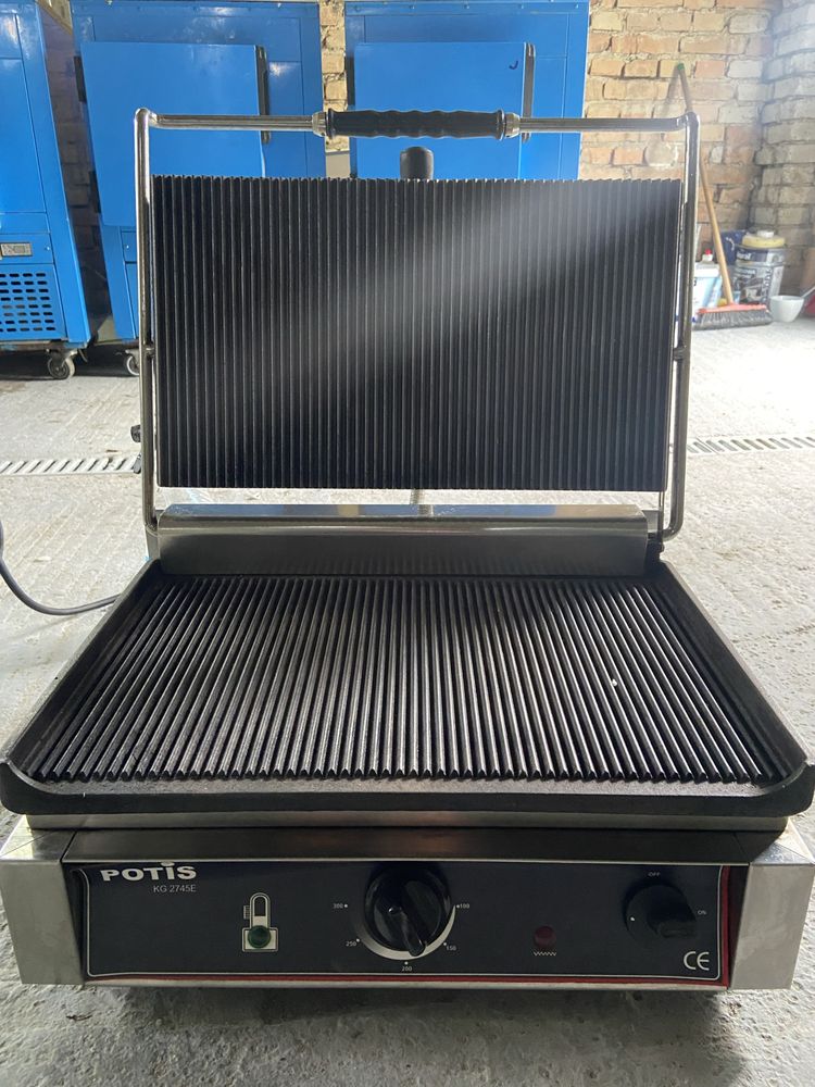 Grill kontaktowy, kontakt grill, 3,0 kW, nierdzewny, POTIS PK 2745-G