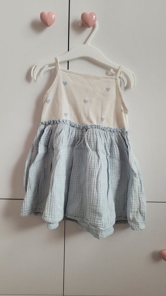 Sukienki na lato 11 SZTUK  h&m 80, zestaw ubranek na lato 80 h&m