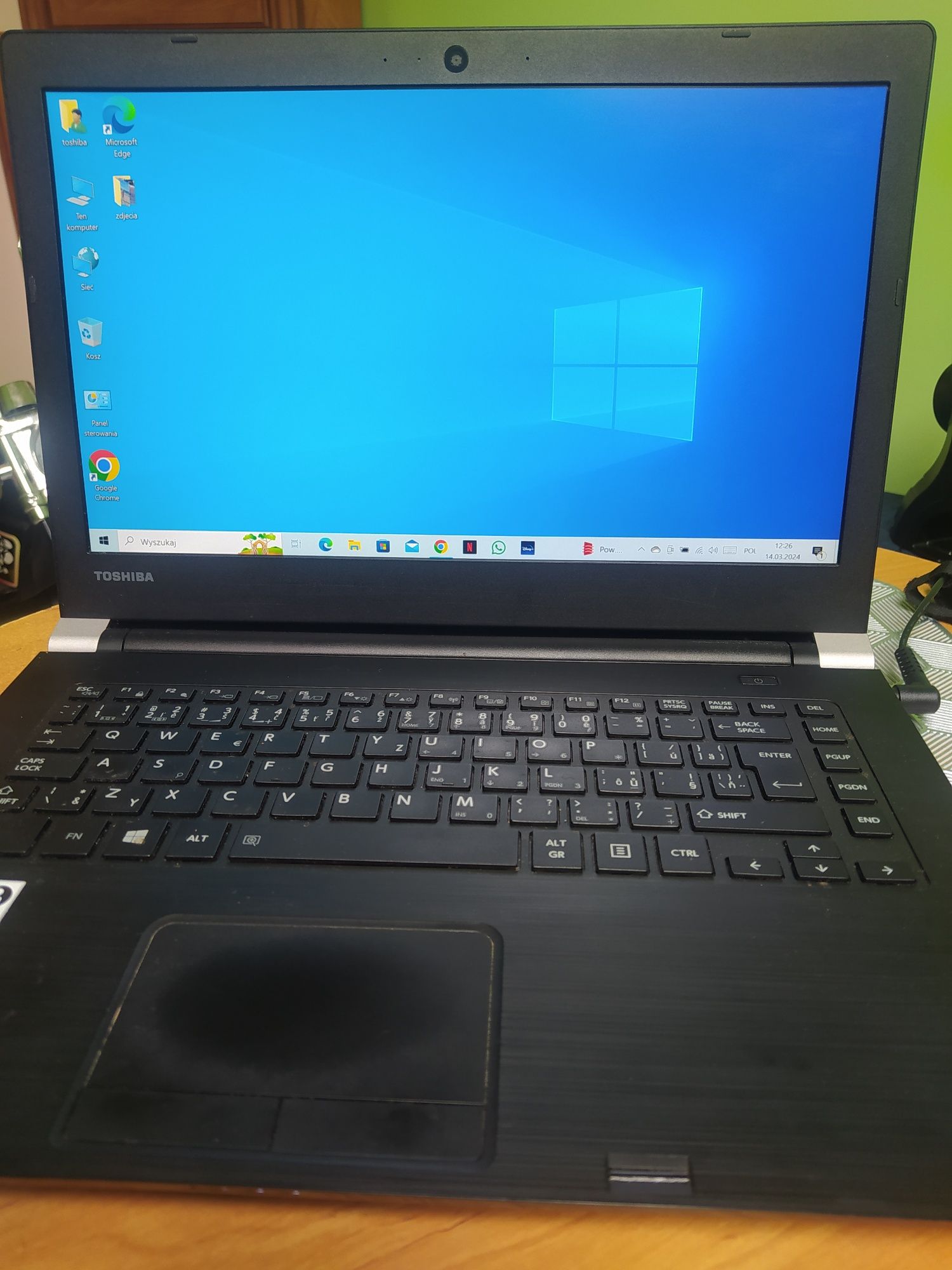 laptop Toshiba  A40-14, 9/i5gen/8GBRam/Dysk 500GB/Win 10.