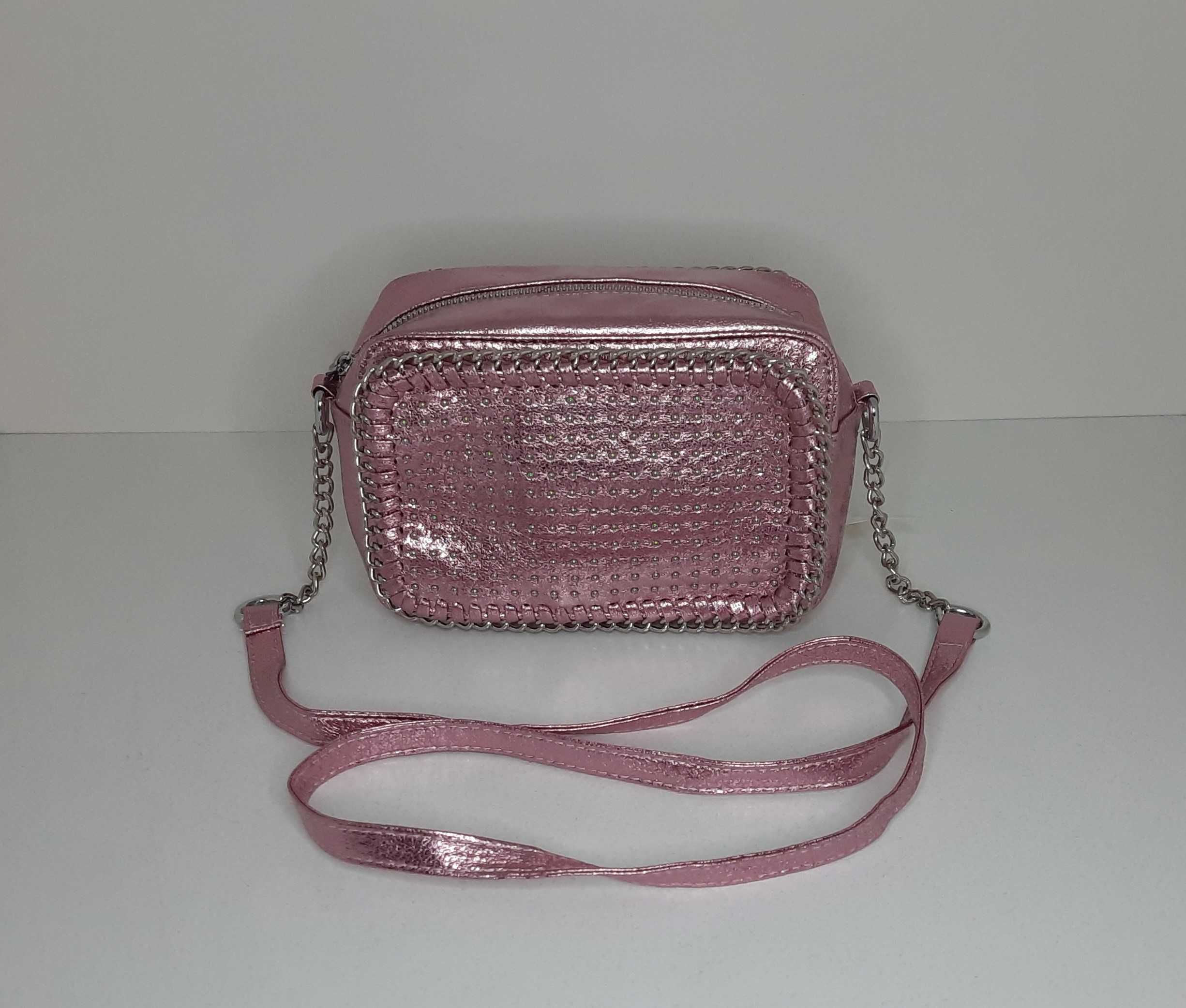 Женская сумка кроссбоди цвет розовый. Новая.