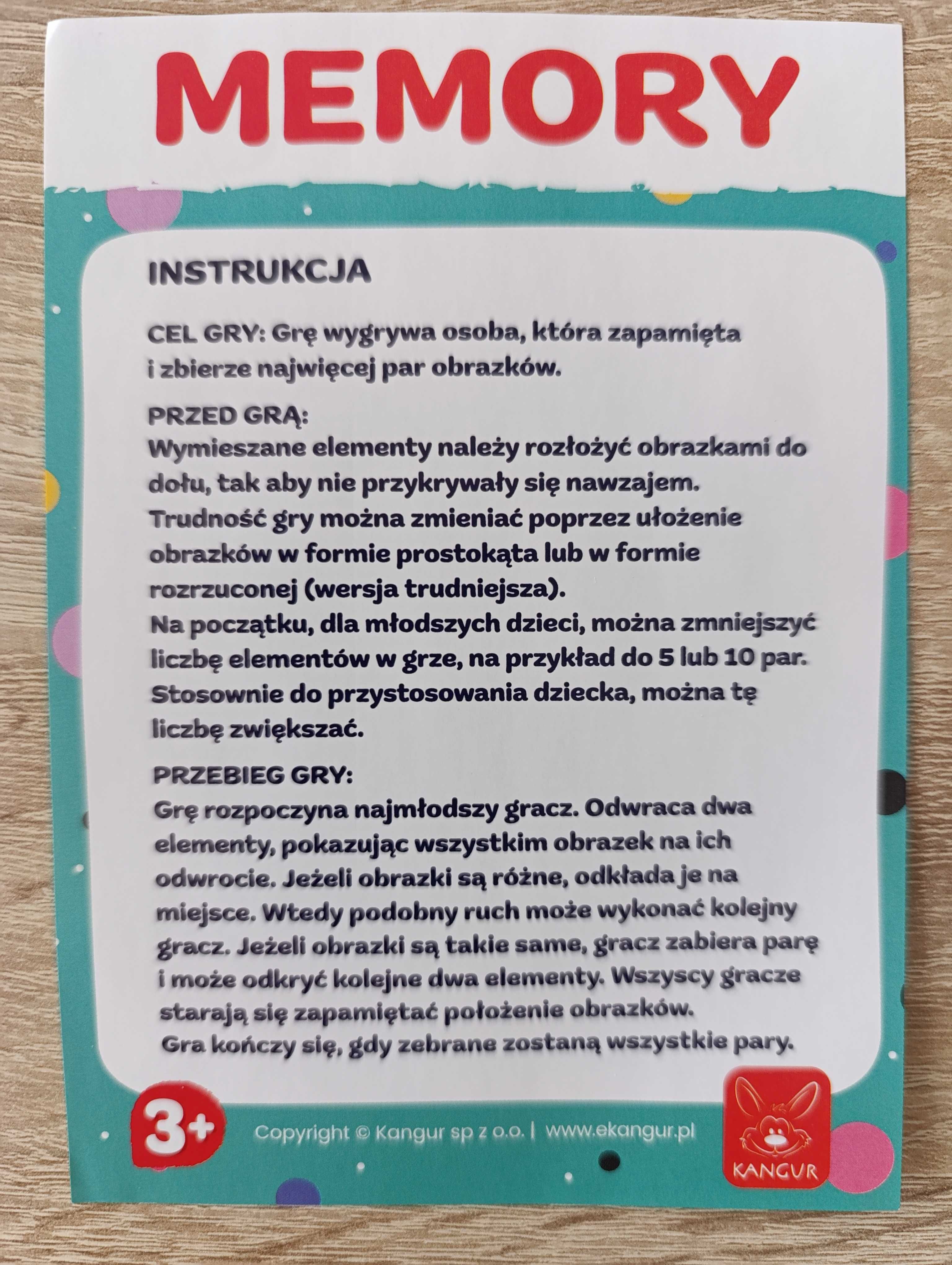 Memory Zoo gra dla dzieci 3+ nowa