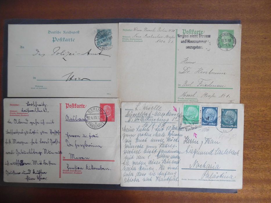 Selos Alemanha Nazi 1939/45- Império Alemão 6 (lote de 4 postais)