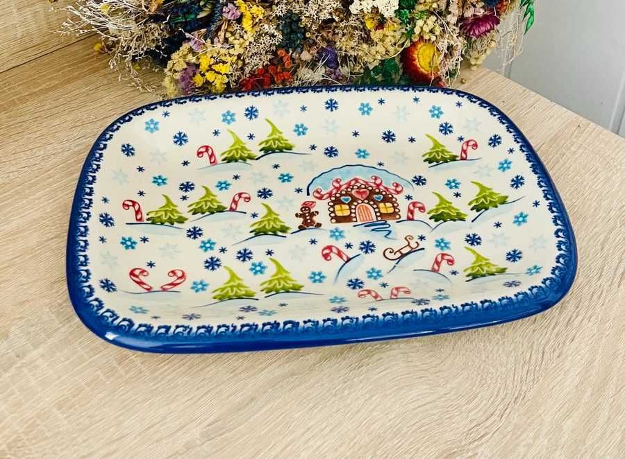 Ceramika Bolesławiec. Talerz – półmisek 29 cm unikat (1000)