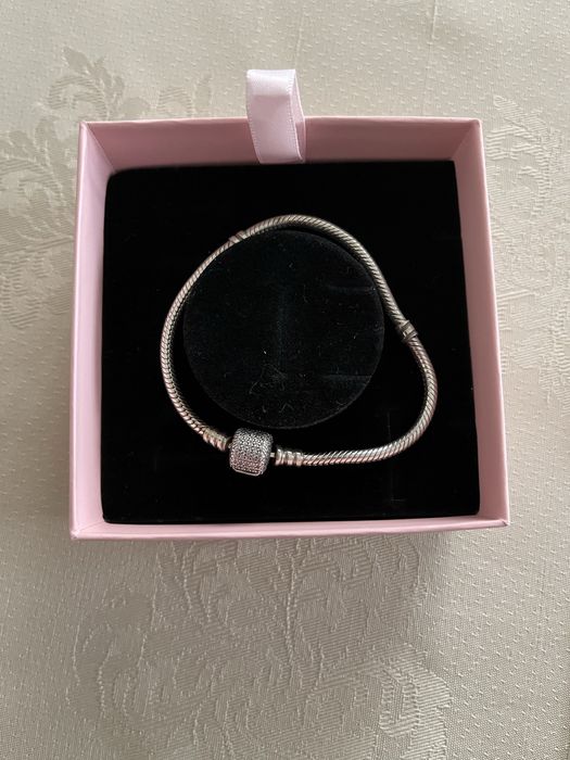 Оригінал браслет “Pandora” із сяючою застібкою