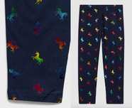 Sale! GAP nowe granatowe legginsy w błyszczące jednorożce 10 lat 140