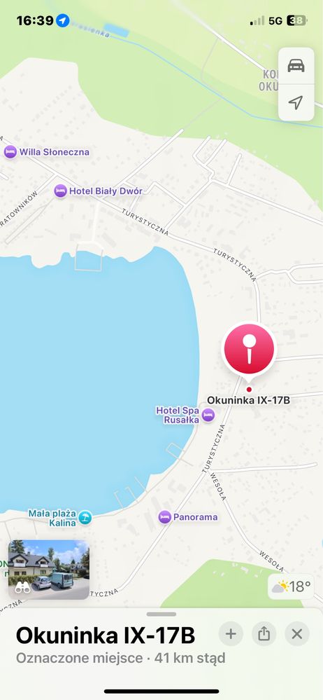 Domek letniskowy Jezioro Białe Okuninka