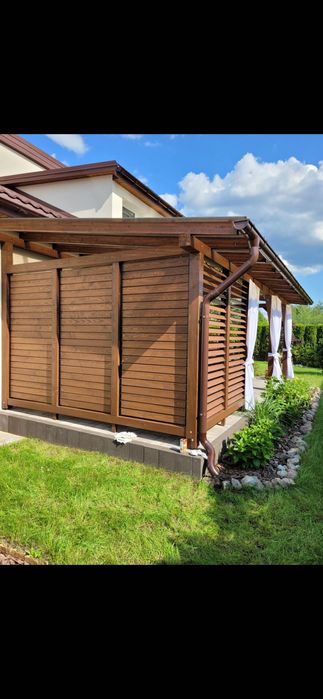 Zadaszenie tarasu wiata pergola ruchome deseczki taras altana