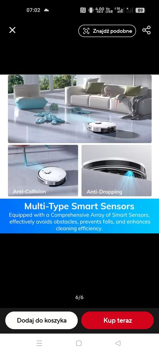 Robot sprzątający ILIFE A30 PRO LIDAR