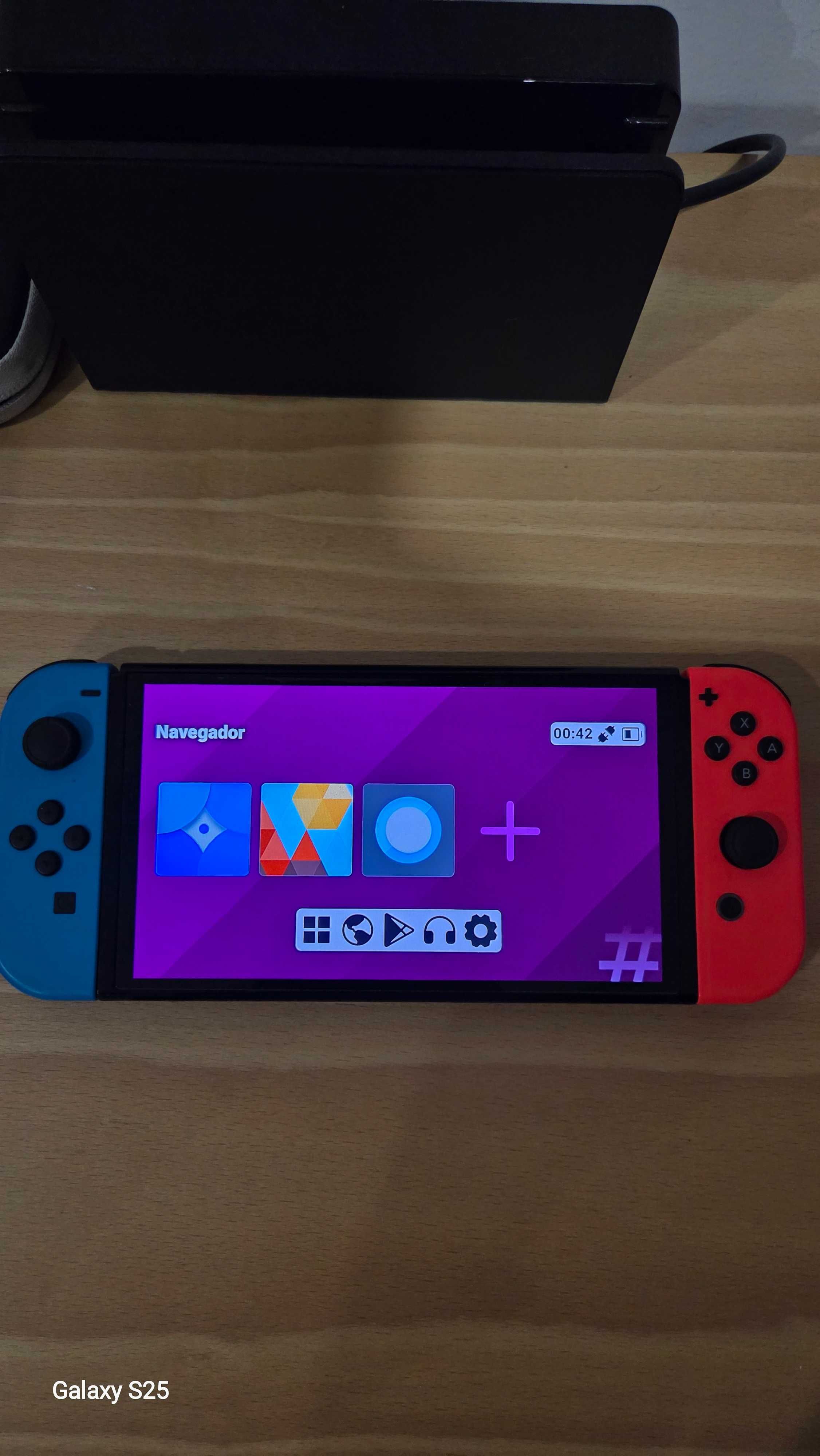 Nintendo Switch OLED Desbloq+ Jogos+ CardSD 256gb+ Android+ Acessórios
