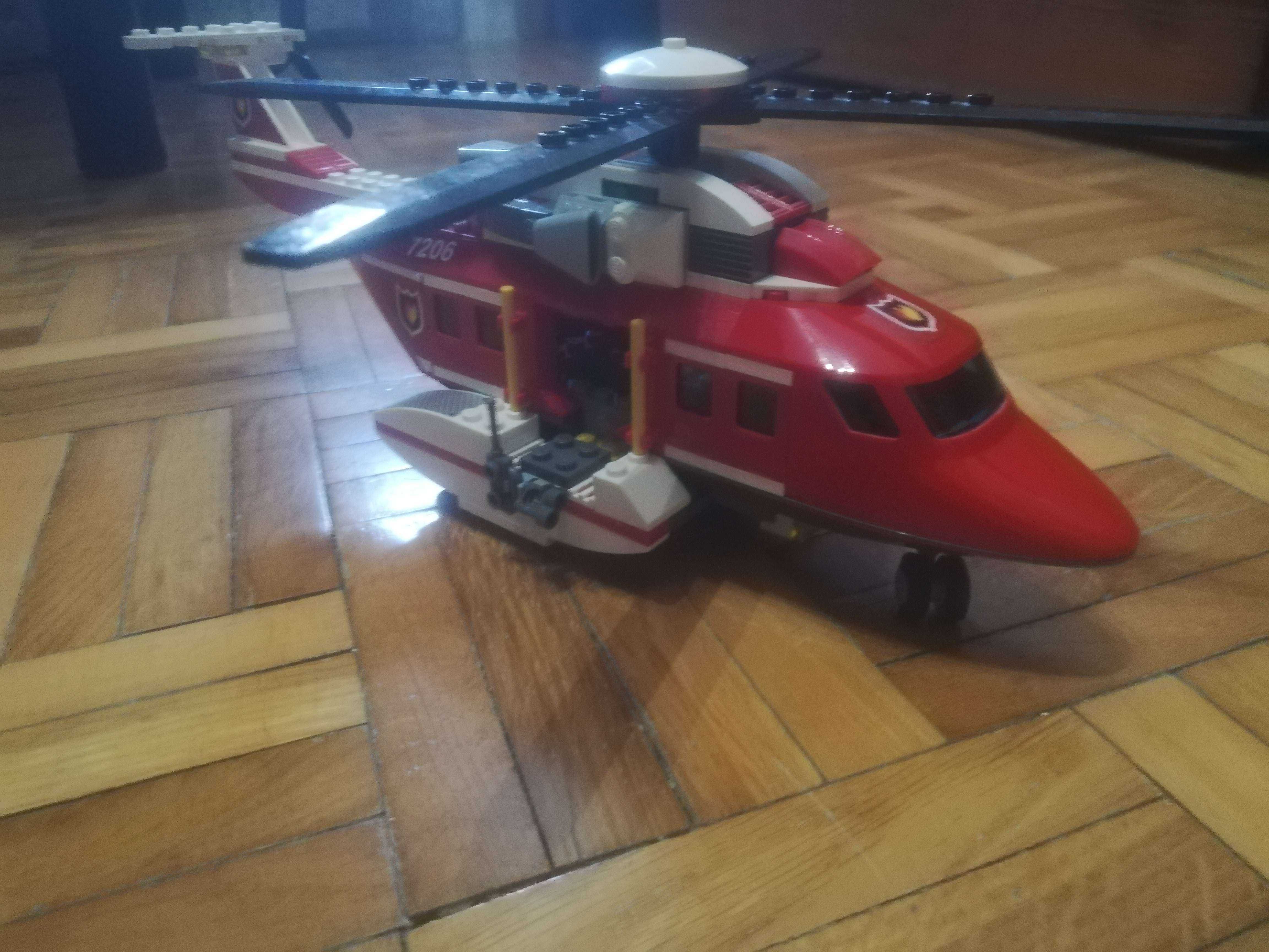 Lego city helikopter i auto straży pożarnej 7206