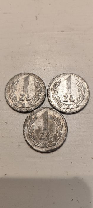 1zł 1975 oraz 1976 bez znaku mennicy