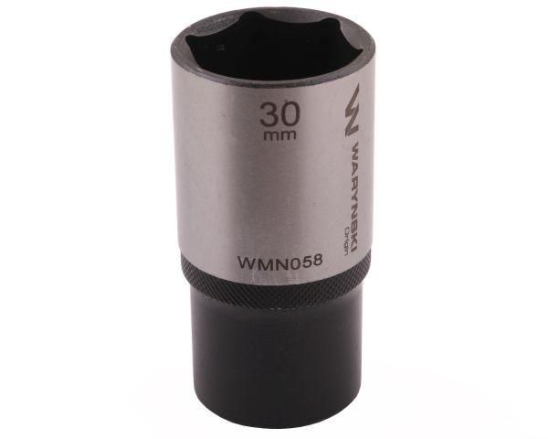 Nasadka sześciokątna 1/2". 30 mm. długa. CrV50BV30. DIN 3124. Waryński