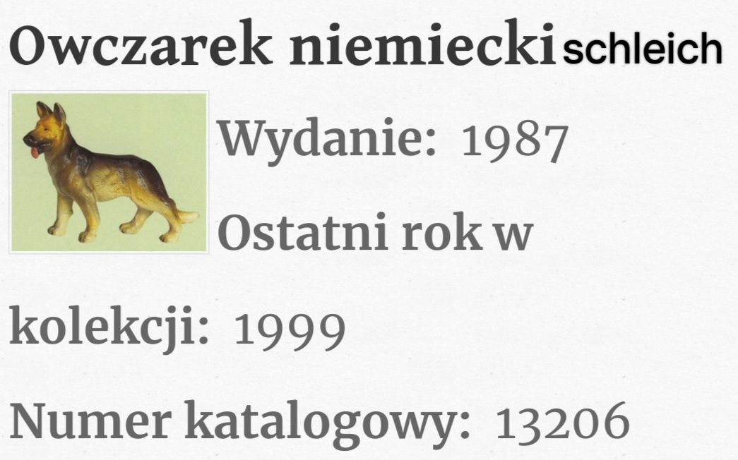 Stara Figurka schleich owczarek niemiecki