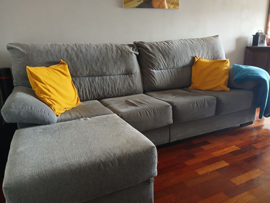 Sofa em tecido chaise longue