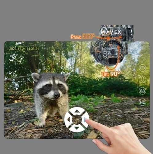 Câmera 4G rotativa + bateria + painel solar + cartão 128GB