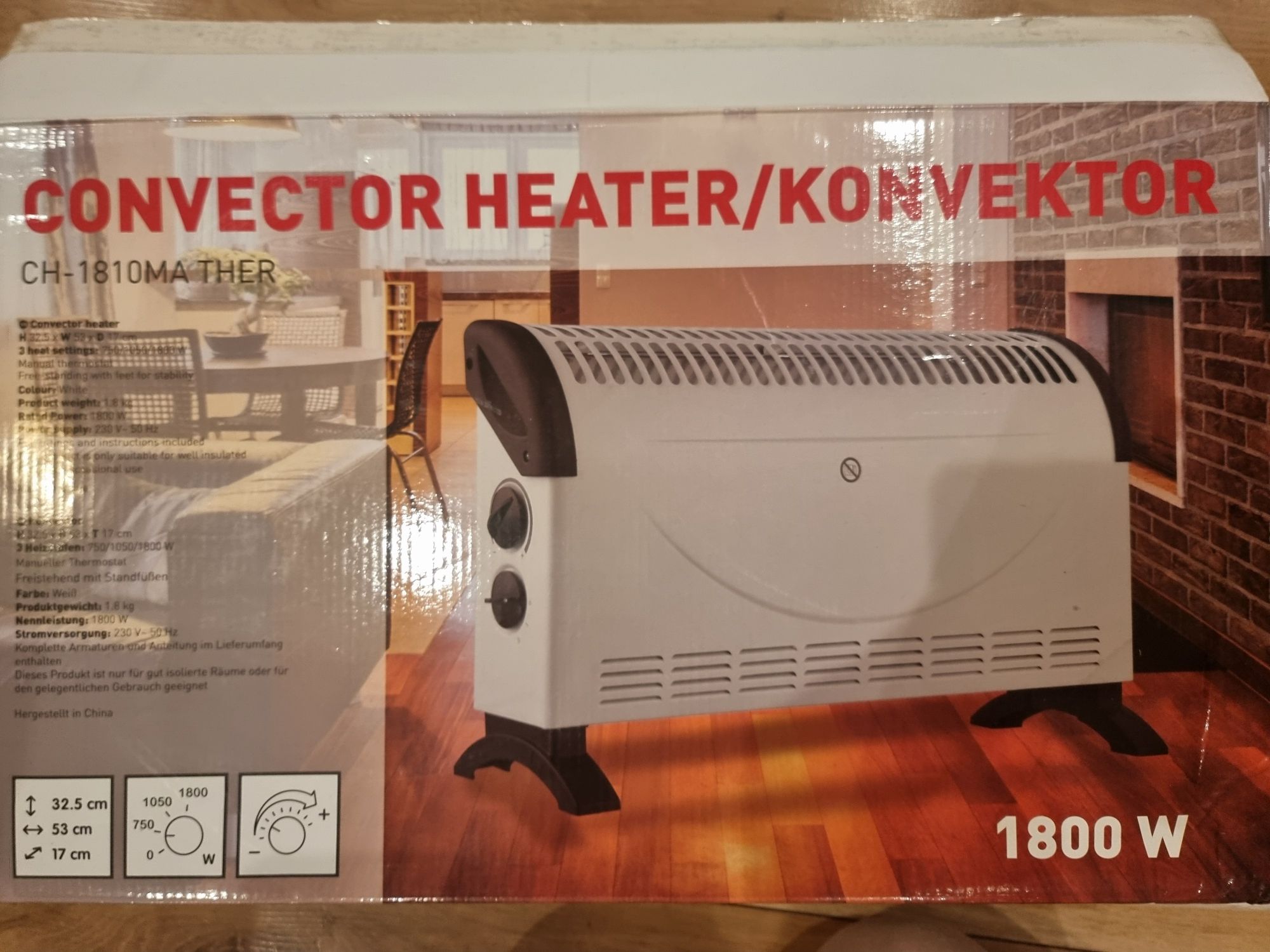 Grzejnik konwektorowy 1800 W