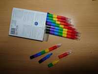 Kredki woskowe świecowe Kolorowe zestaw 10 sztuk łączone United Office