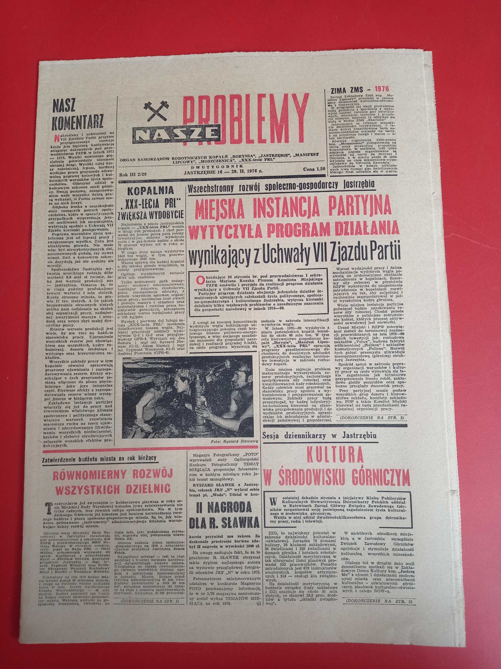 Nasze problemy, Jastrzębie, nr 2, 16-29 lutego 1976