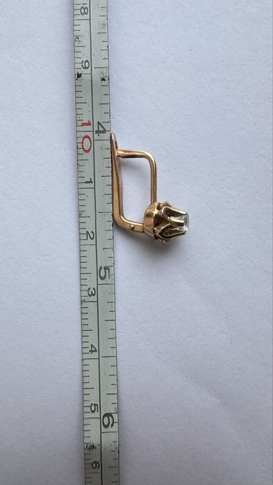 Серьги золотые СССР 585 , вес 3,45 грамм сережки золоті