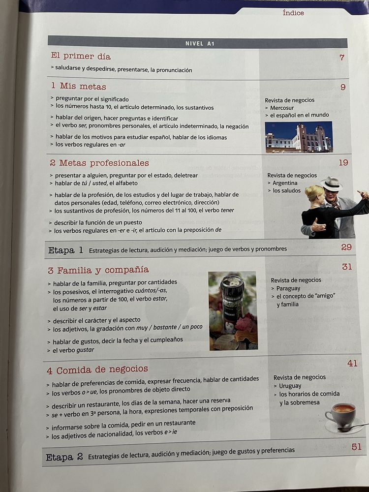 Meta profesional A1-A2 jezyk hiszpański