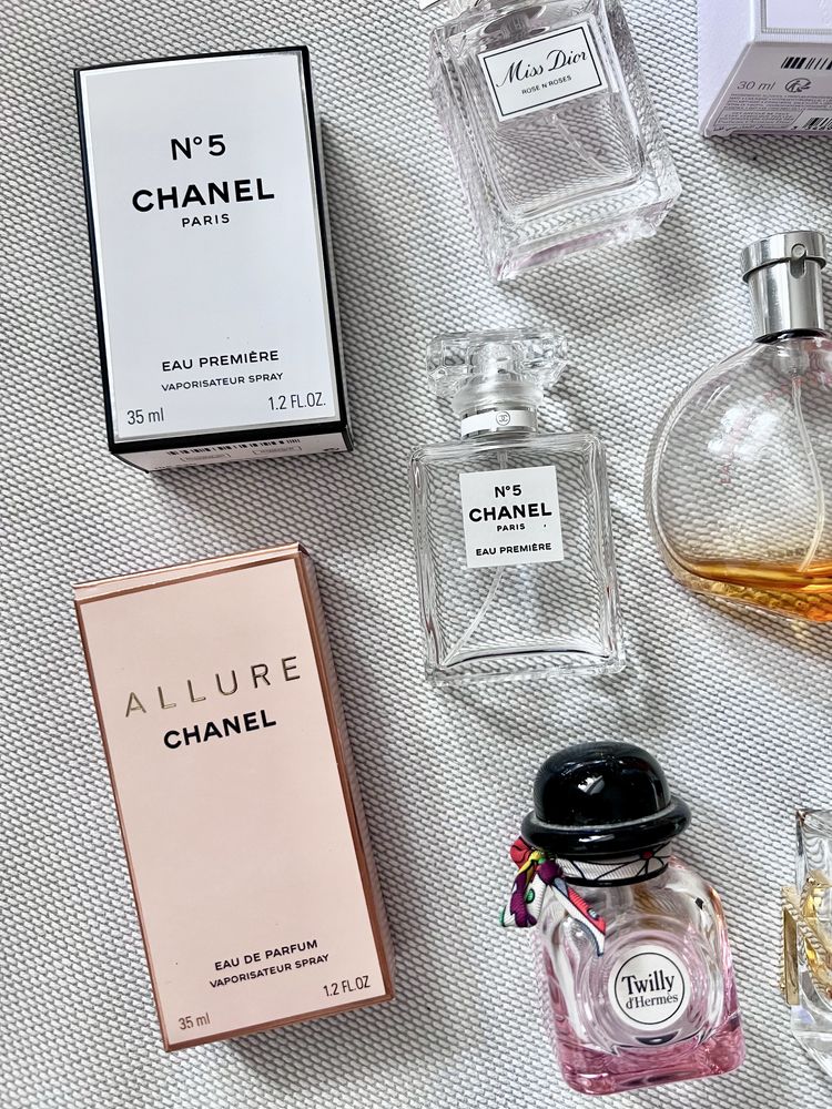 Flakony po perfumach Chanel - Dior - Hermes - YSL