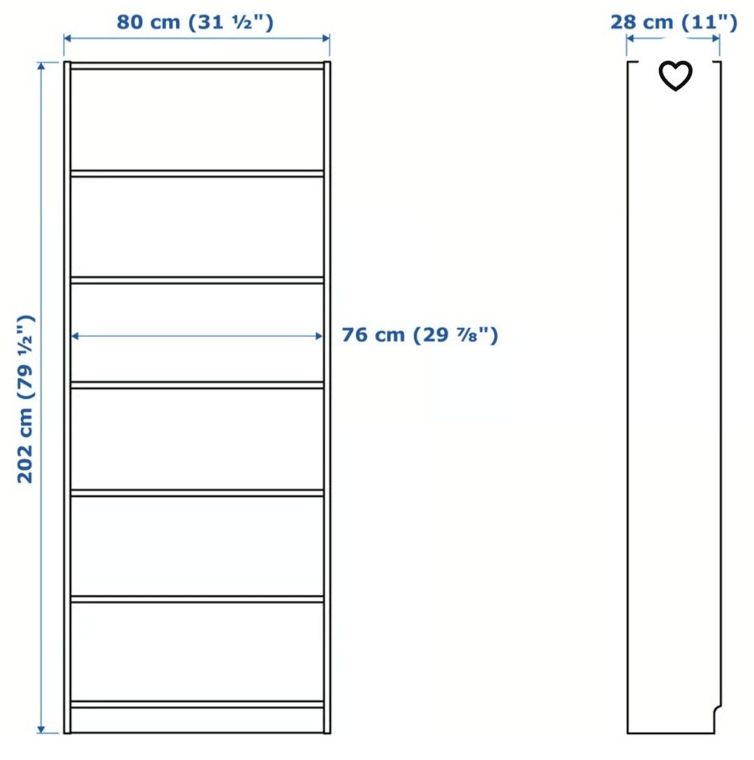 Billy regał z drzwiczkami 80cm buk IKEA