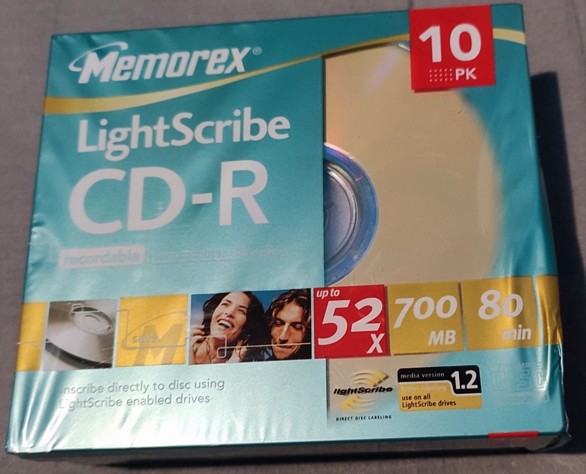 Płyty MEMOREX LightScribe CD-R (10 sztuk)