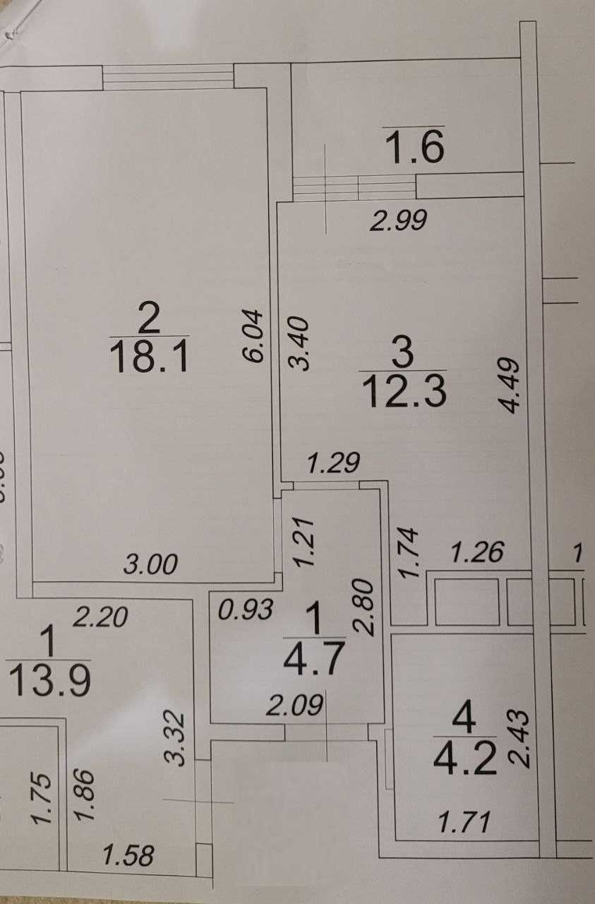 В продаже квартира в ЖК 61 Жемчужина. Ул. Краснова. 1L21
