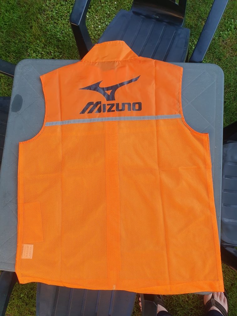 Koszulka do biegania Mizuno Gilet Orange odblaskowa rowerowa