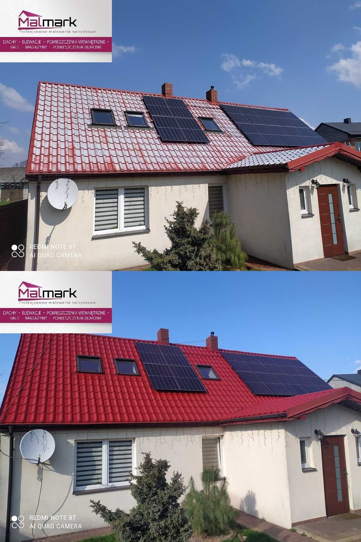 Malowanie dachu dachów natryskowe malmark.pl/galeria