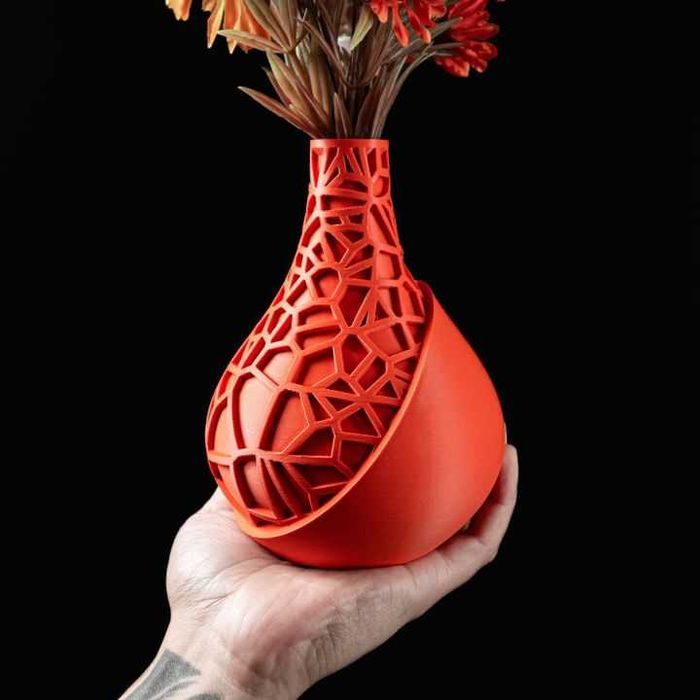 Vaso Decorativo Artístico 3D - Design Fracturado Moderno