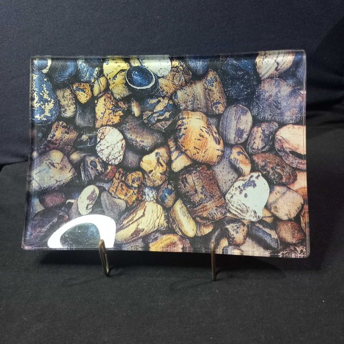 Prato rectangular em vidro