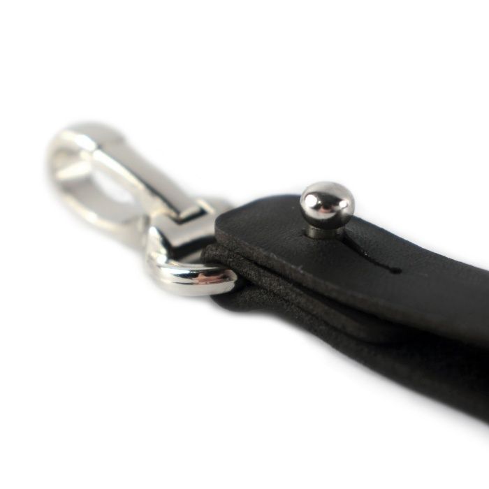 Брелок с инициалами для ключей кожаный (Ключница из кожи) на карабине