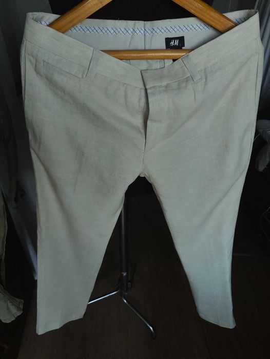 Джинсы (chino лён H&M Sweden w33 beidge.