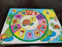 Puzzle edukacyjne drewniane żółw