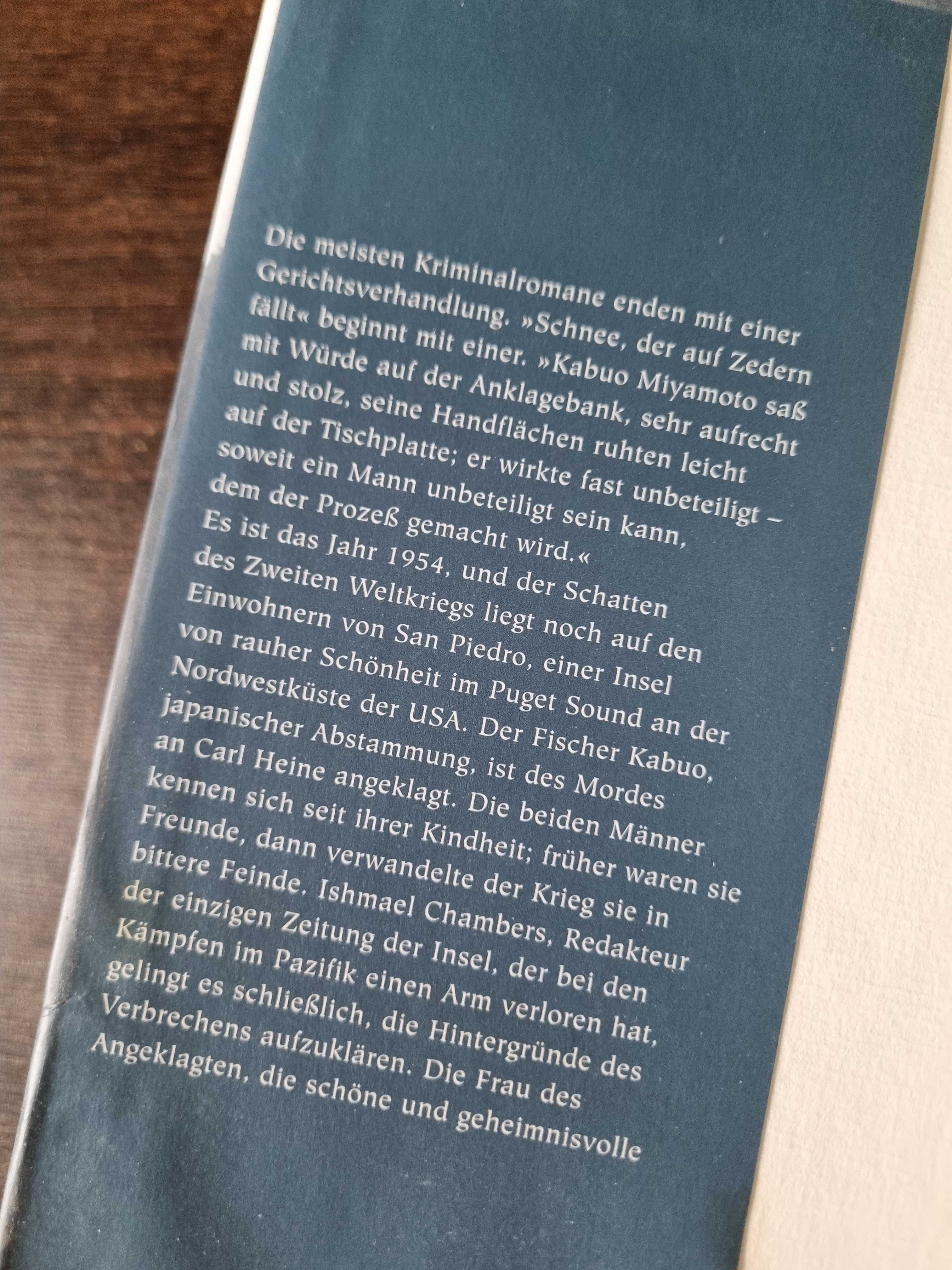 Schnee der auf Zedern fallt David Guterson w języku niemieckim
