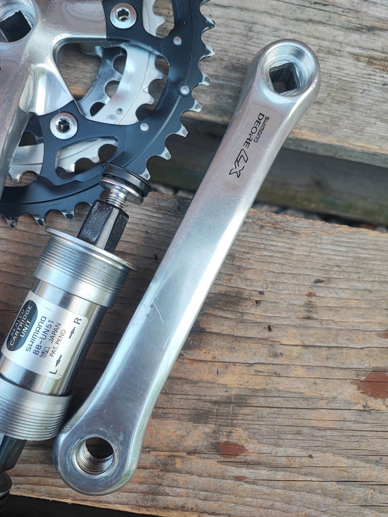 Korba rowerowa Shimano Deore LX M563 175mm UN51 Retro MTB